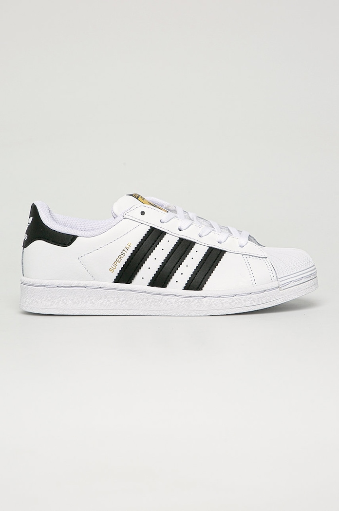 adidas Originals - Dětské kožené boty Superstar FU7714 imitace kůže bílá FU7714