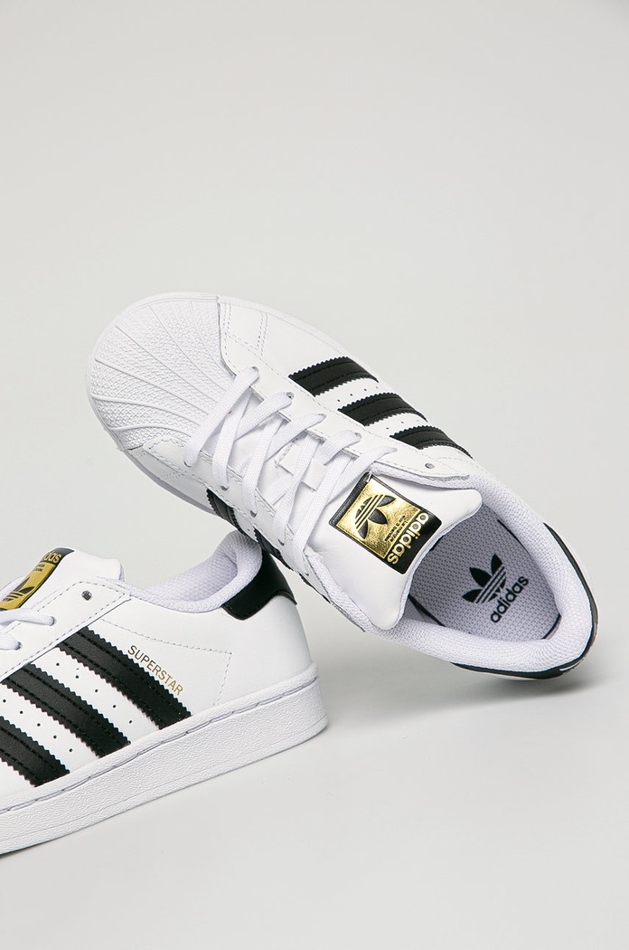 CHLAPEC adidas Originals - Dětské kožené boty Superstar FU7714 FU7714 bílá