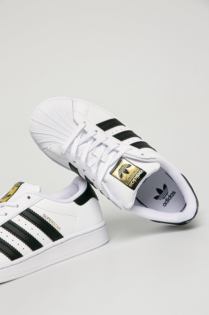 CHLAPEC adidas Originals - Dětské kožené boty Superstar FU7714 FU7714 bílá
