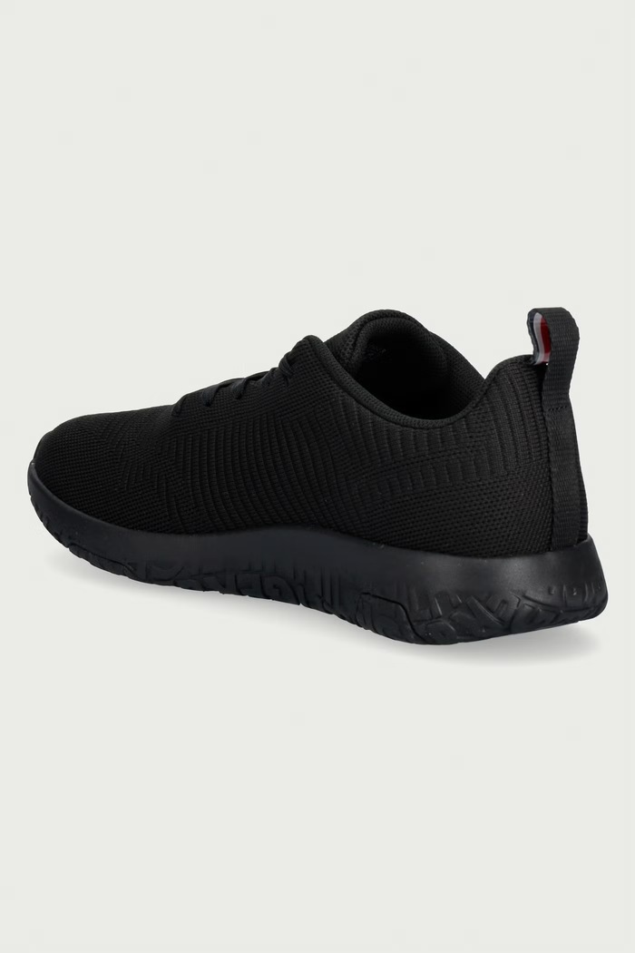 Obuwie Tommy Hilfiger CORPORATE KNIT RIB RUNNER sneakersy męskie FM0FM02838BDS czarny
