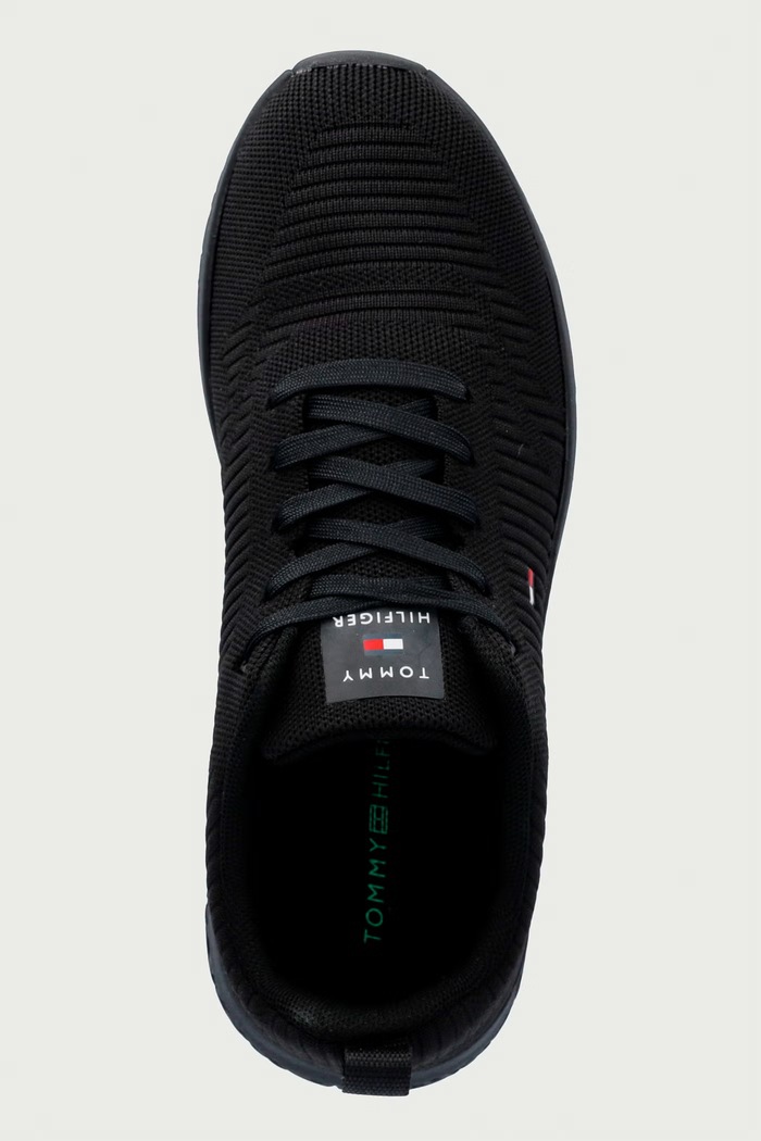 CORPORATE KNIT RIB RUNNER sneakersy męskie Tommy Hilfiger FM0FM02838BDS czarny