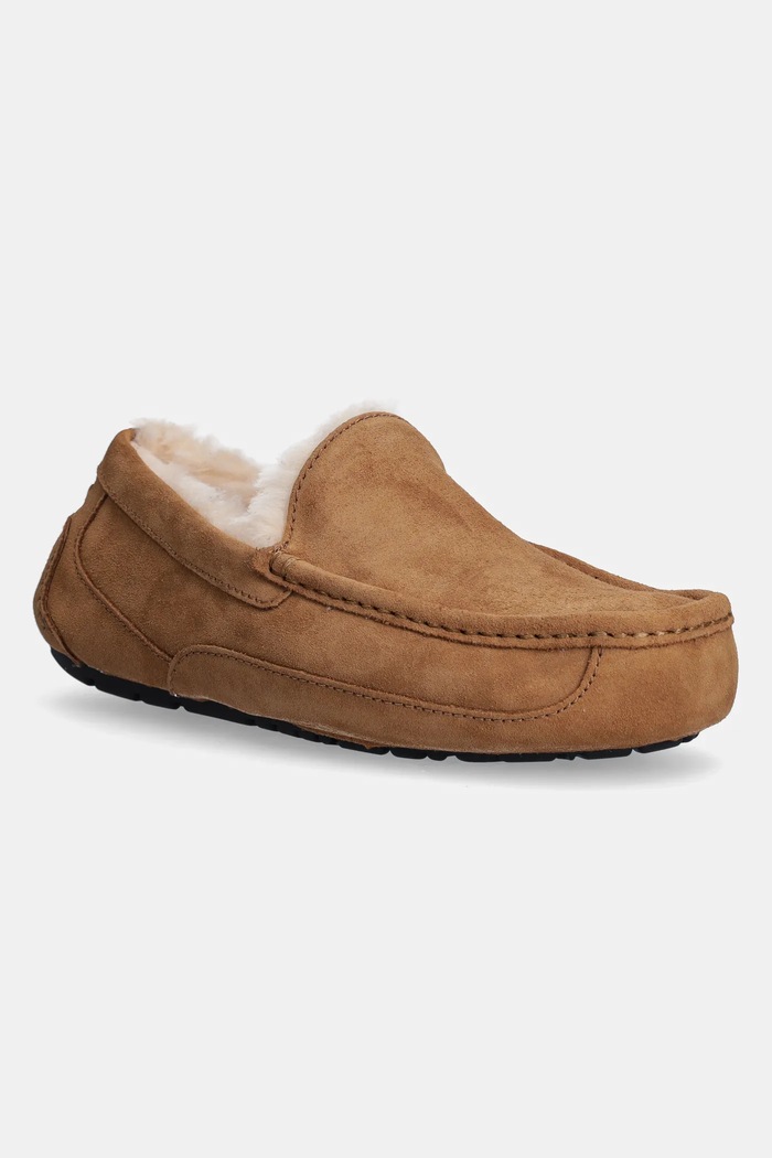 UGG - Kožne kućne papuče Ascot smeđa 1101110.CHE