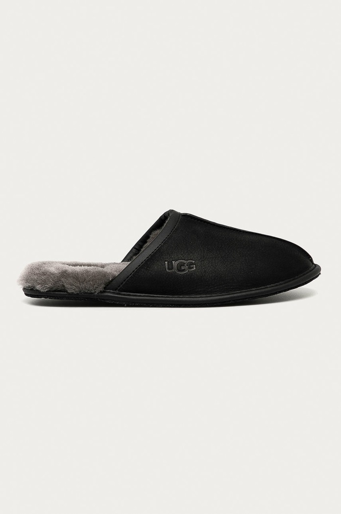 UGG Papuci din piele Scuff negru 1108192.BLK