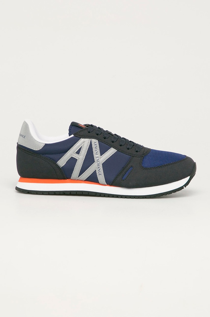 Armani Exchange - Boty imitace semiše námořnická modř XUX017.XCC68