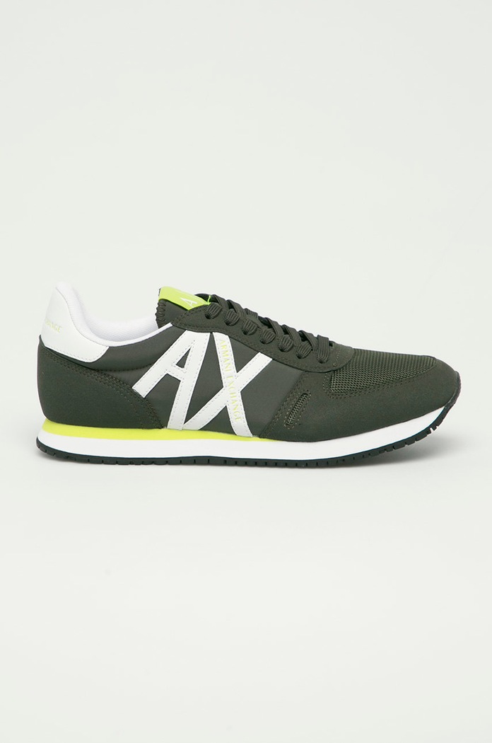 Armani Exchange – Buty imitacja skóry licowej zielony XUX017.XCC68