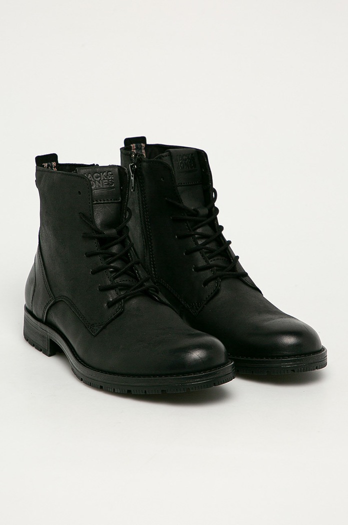Jack & Jones buty skórzane JFWORCA 12159497 czarny AA00