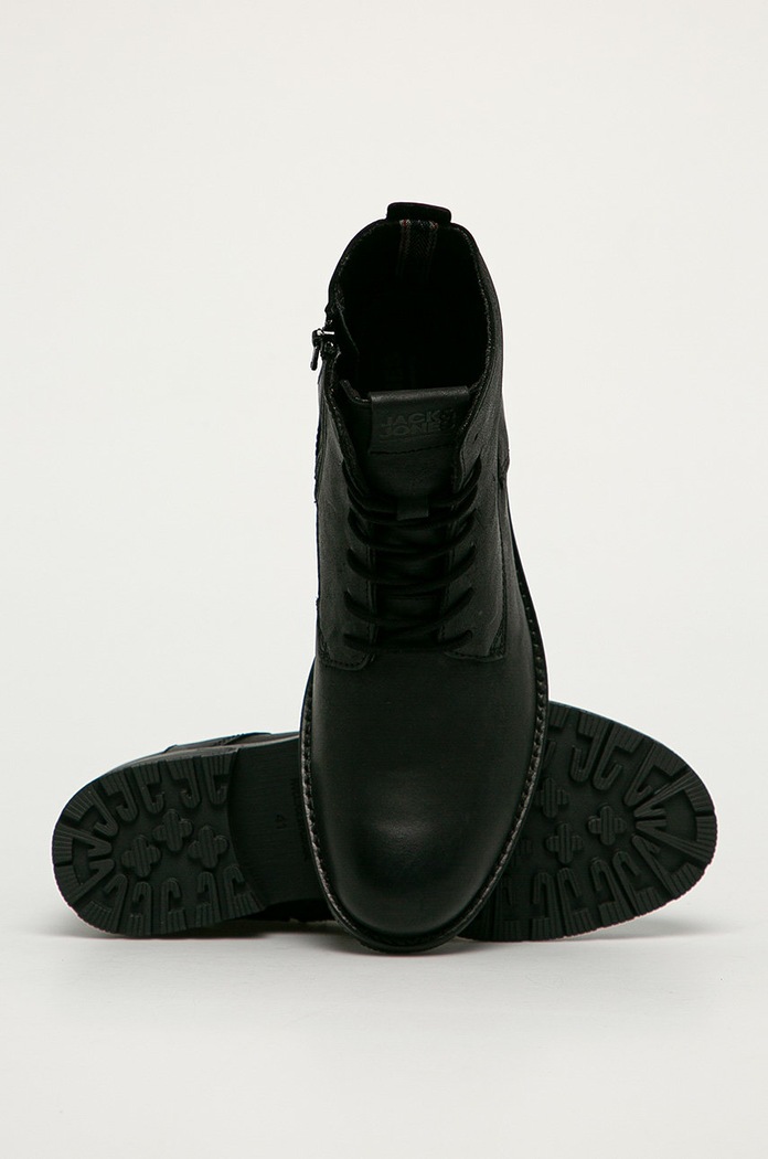 Jack & Jones buty skórzane JFWORCA czarny 12159497
