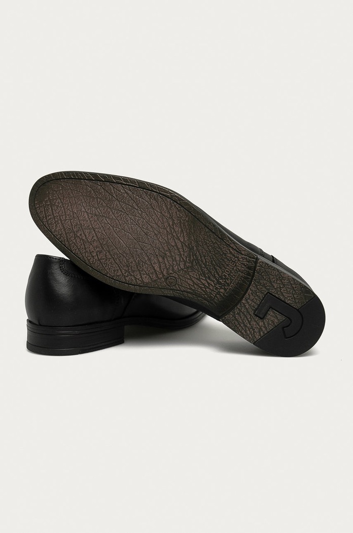 Obuv Jack & Jones - Kožené poltopánky 12160987 čierna