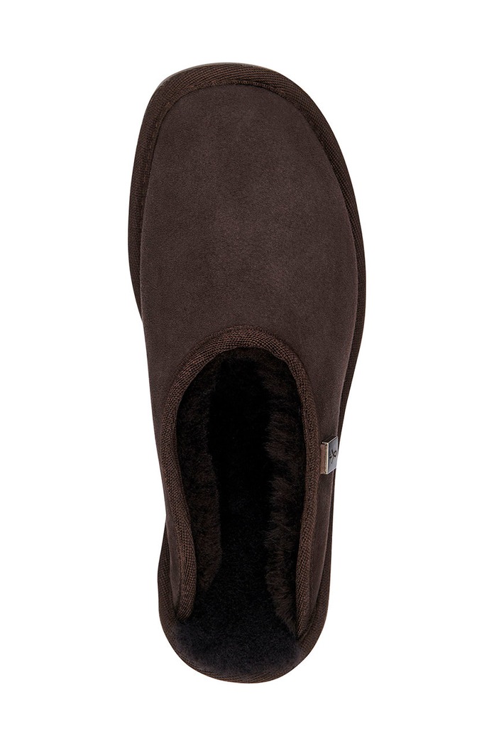 Kapcie zamszowe Platinum Esperence Emu Australia brązowy MP10528.CHOCO