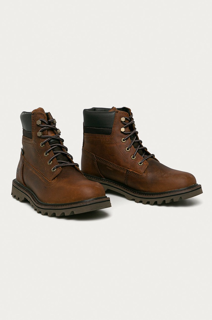 Kožené boty CAT Footwear Deplete P721722.CAT hnědá AW25