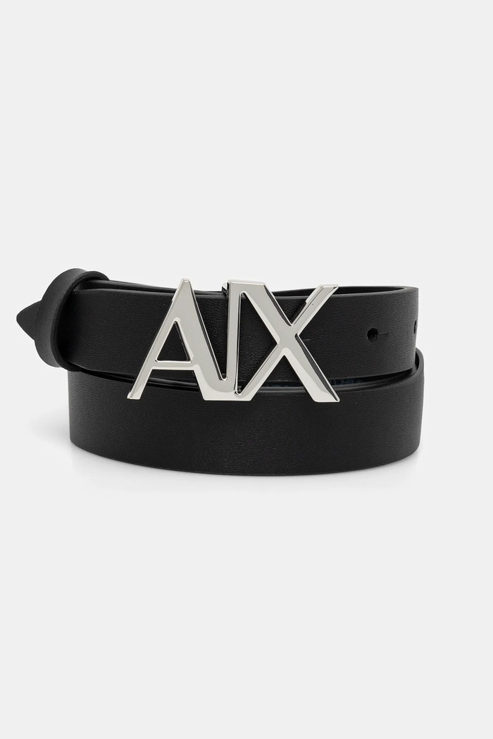 Armani Exchange curea pentru femei din piele negru 941125.CC719.NOS