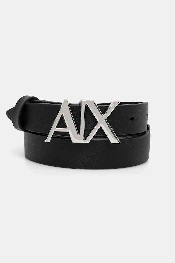 Armani Exchange curea pentru femei din piele negru 941125.CC719.NOS