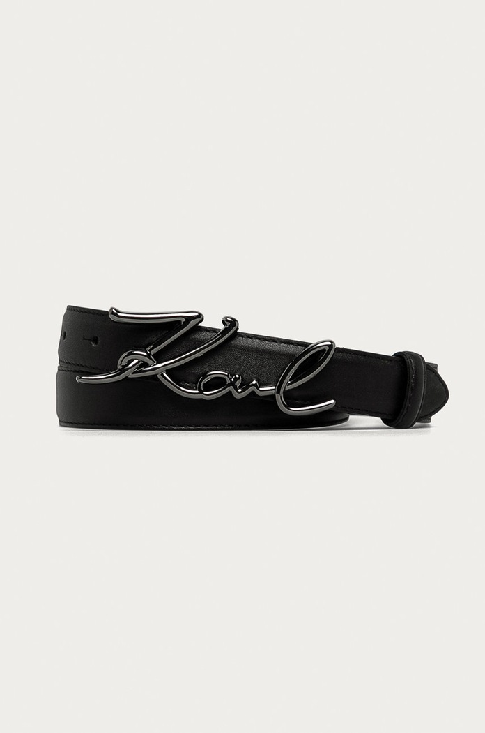 Karl Lagerfeld - Curea de piele negru 205W3103