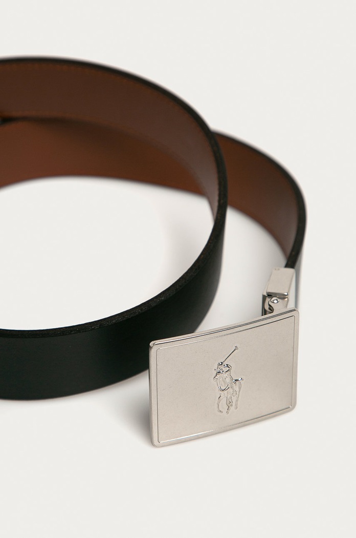Oboustranný kožený pásek Polo Ralph Lauren černá 405699144001
