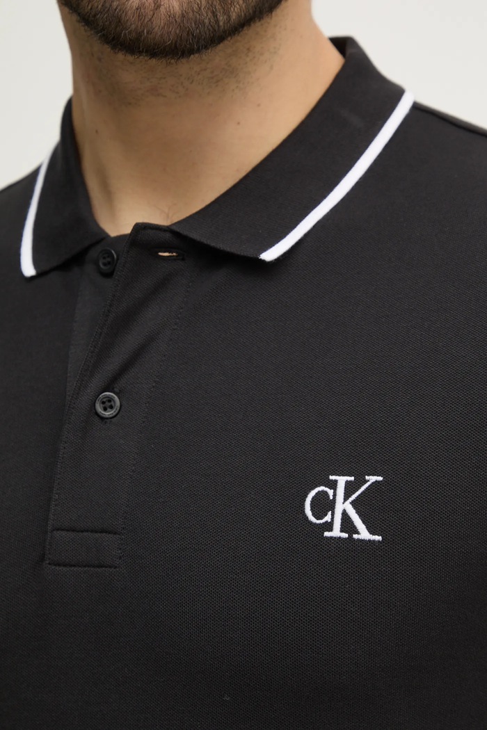 Polo majica Calvin Klein Jeans J30J315603 crna