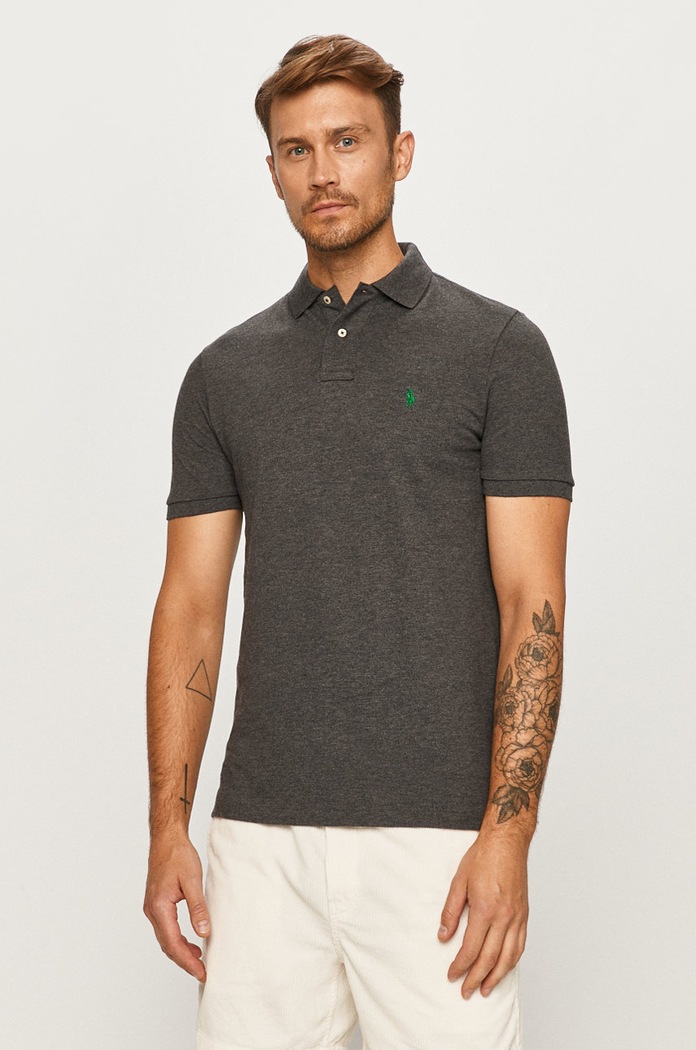 Polo Ralph Lauren - Tricou Polo bumbac gri 710782592002