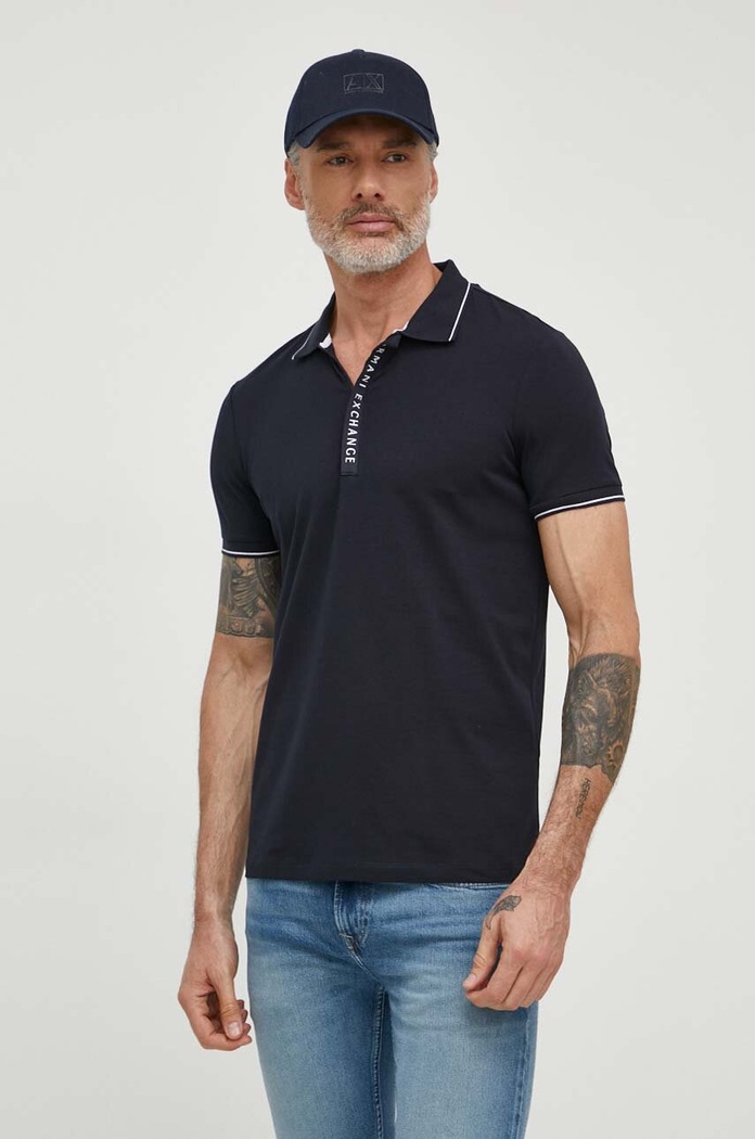 Armani Exchange poló sötétkék 8NZF71.ZJH2Z