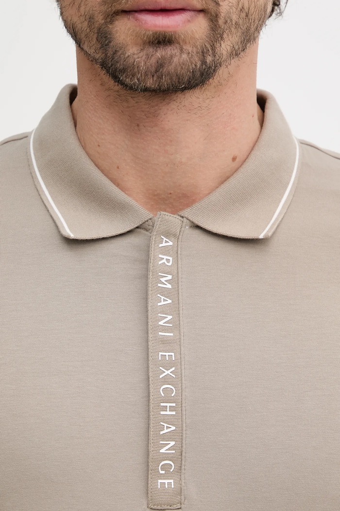 Armani Exchange poló 8NZF71.ZJH2Z barna