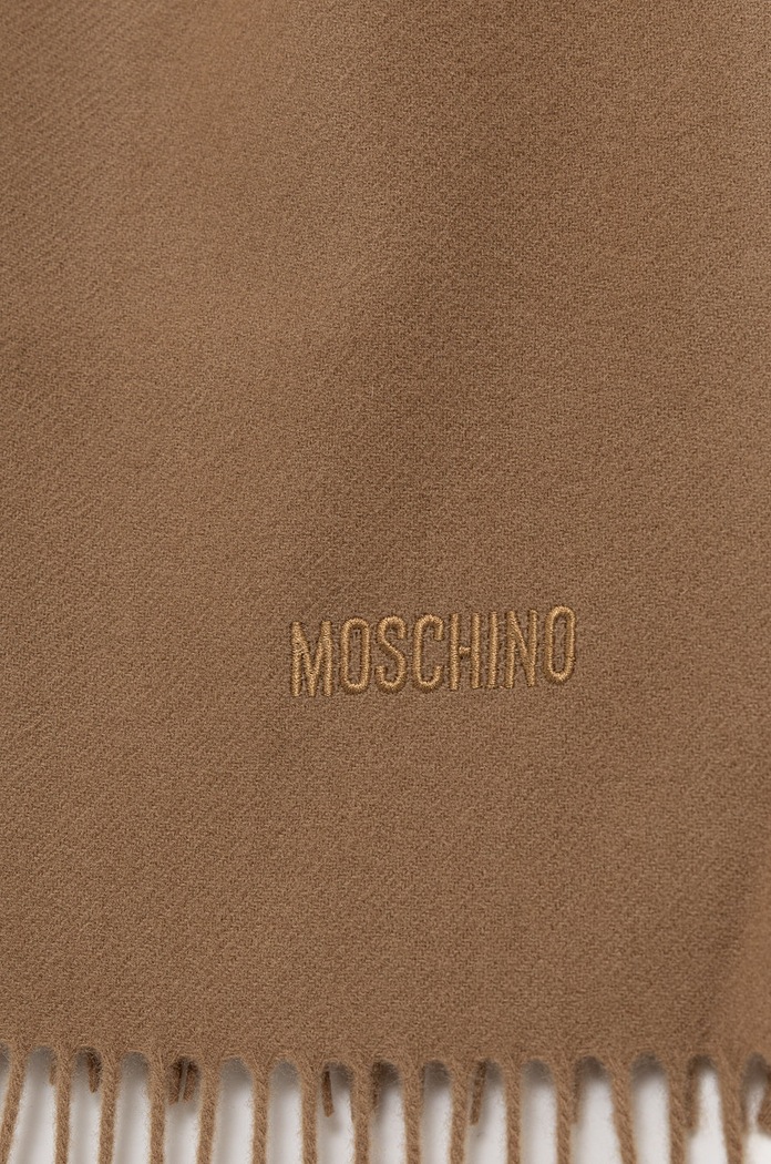 Moschino szalik męski z wełny merino M5165.50092 brązowy AW25