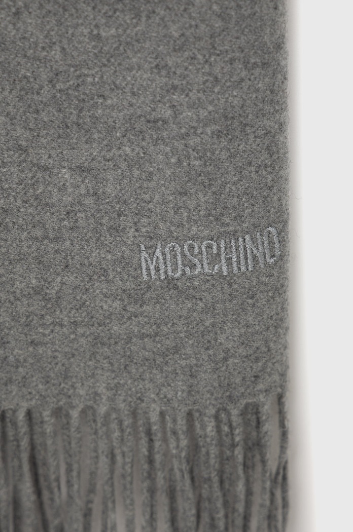 Moschino szalik wełniany M5165.50092 szary AW25