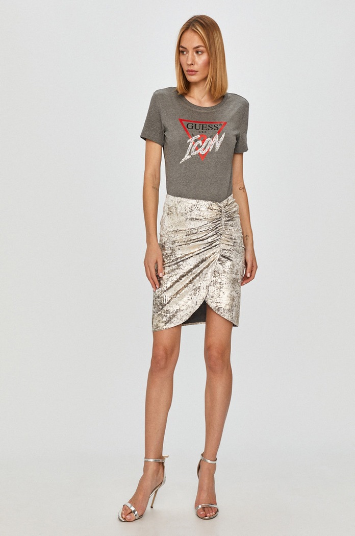Pinko - Spódnica 1B14RB.8258 srebrny AW20