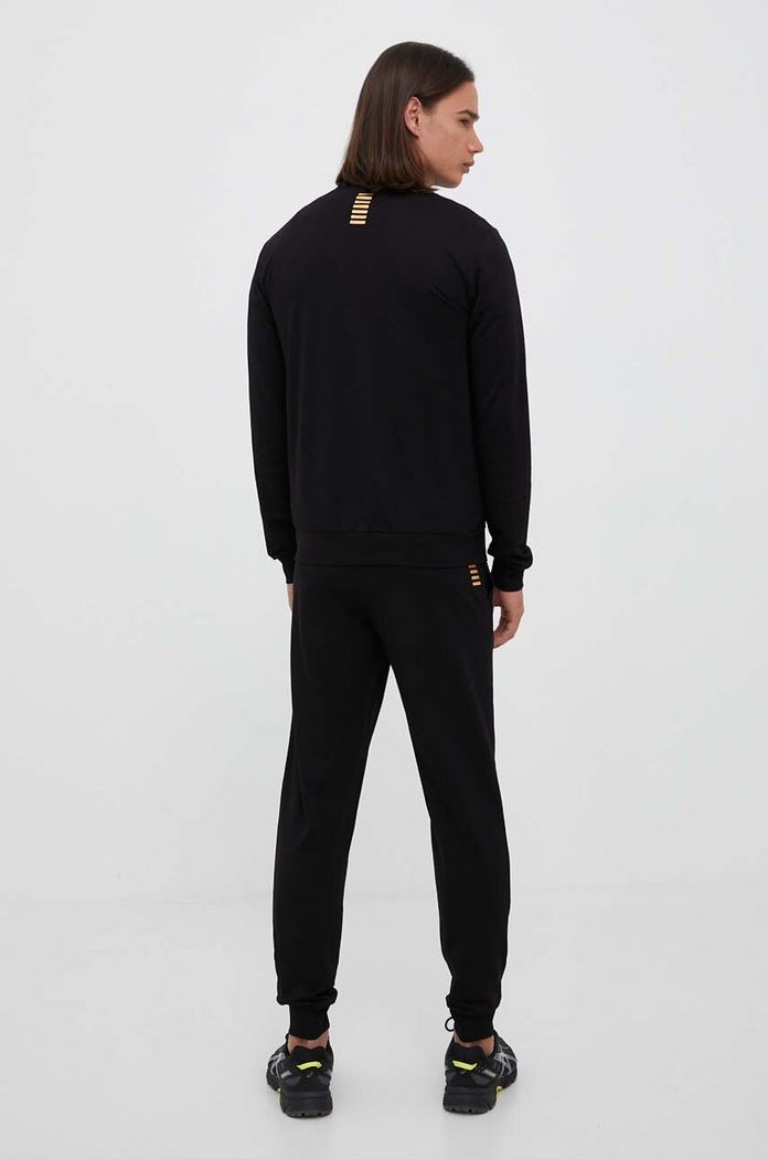 Bavlnená tepláková súprava EA7 Emporio Armani 8NPV51.PJ05Z čierna SS24