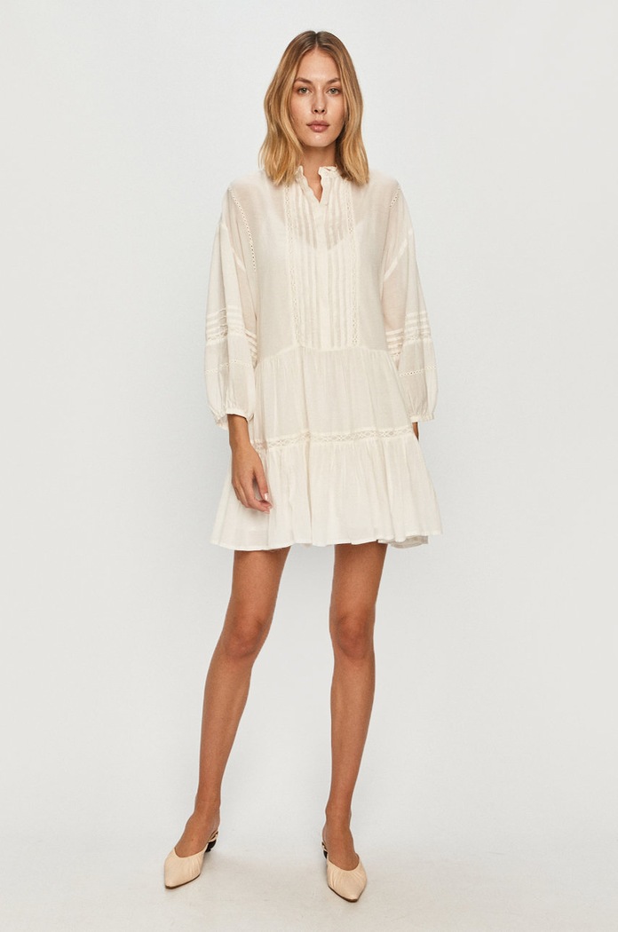 Pepe Jeans - Sukienka Amada PL952701 beżowy AW20