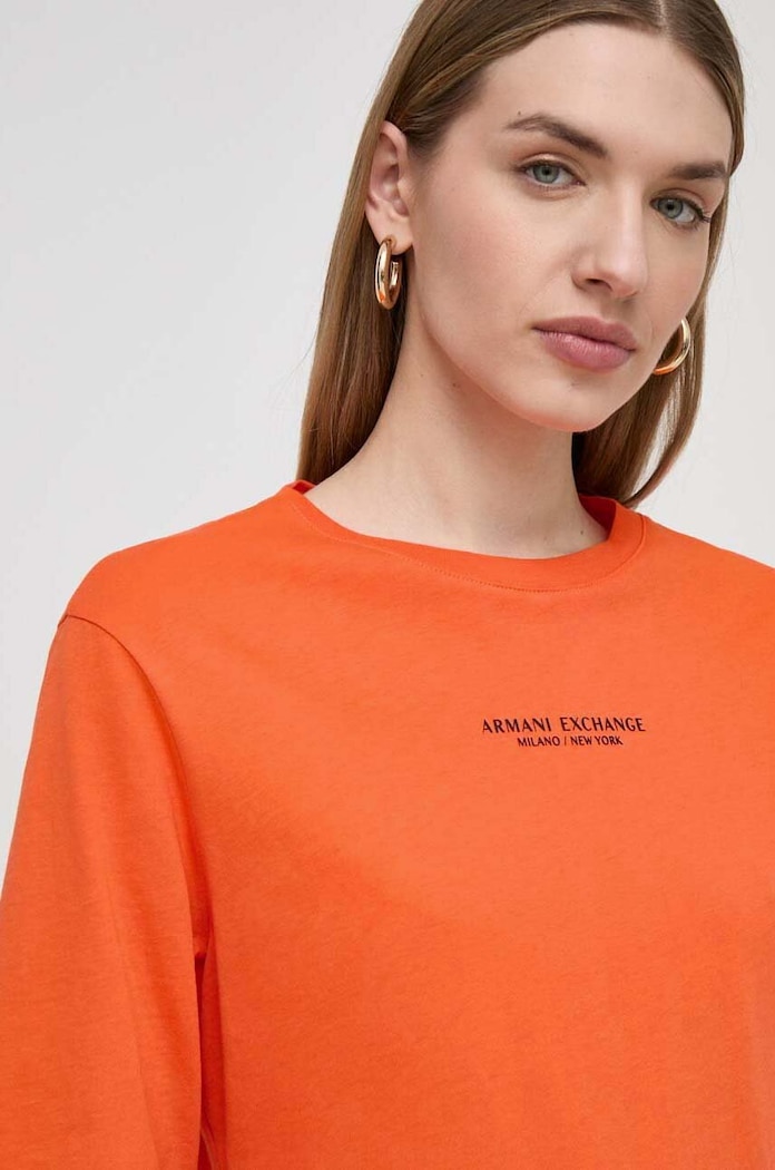 Armani Exchange sukienka pomarańczowy 8NYACF.YJG3Z.NOS
