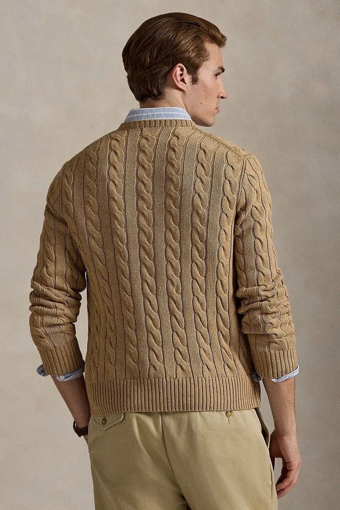 Polo Ralph Lauren maglione in cotone 710775885014 beige AW22