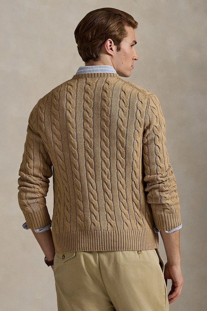 Polo Ralph Lauren maglione in cotone 710775885014 beige AW22
