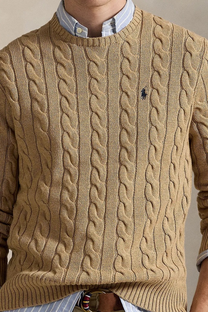 Polo Ralph Lauren maglione in cotone beige 710775885014