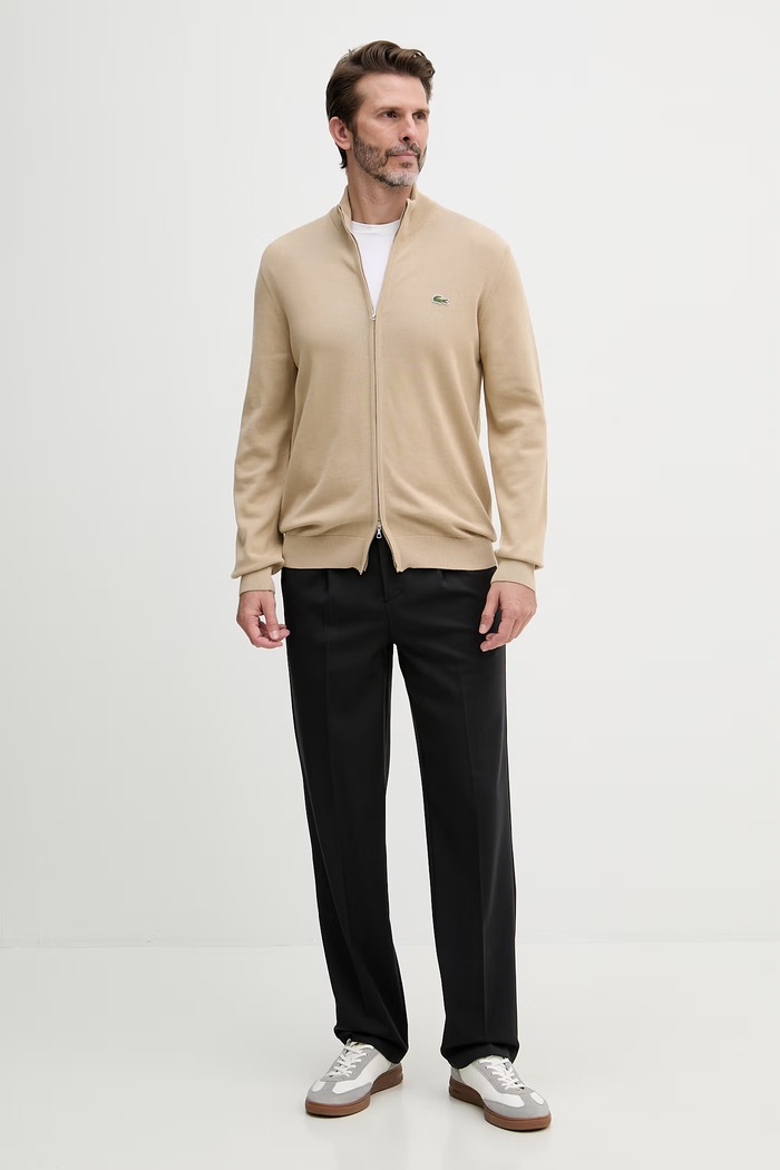Lacoste pánske bavlnené AH1957 béžová SS26