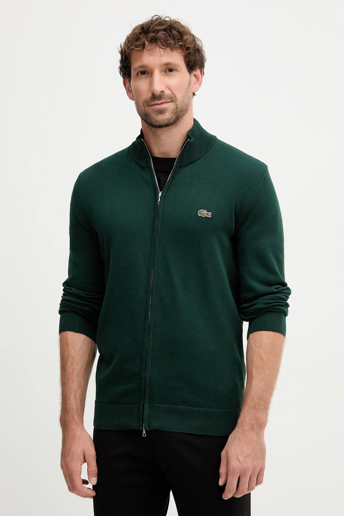 Lacoste pentru bărbați din bumbac uni verde AH1957