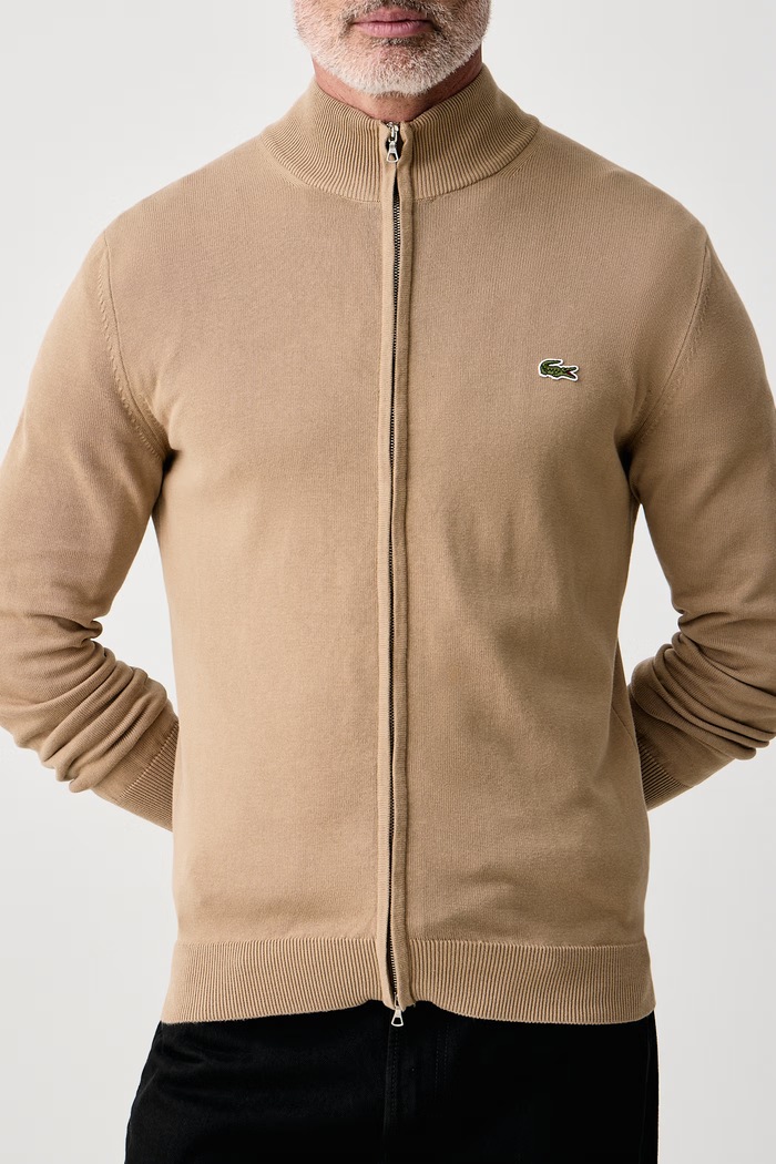 Męskie bawełniane Lacoste AH1957 beżowy