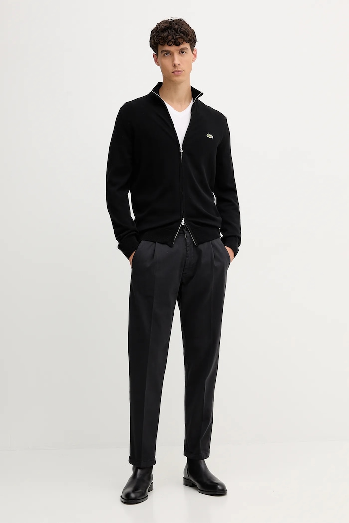 Lacoste pentru bărbați din bumbac AH1957 negru SS26