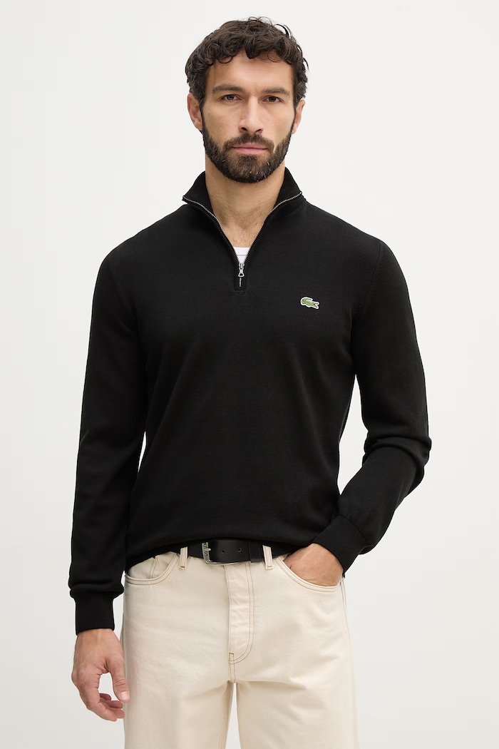 Pulover Lacoste Srednje debeline črna AH1980