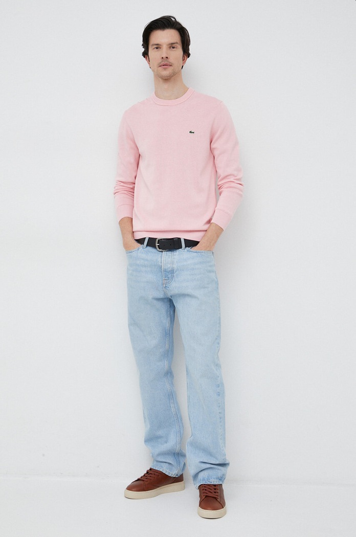 Lacoste sweter AH2193 różowy SS23