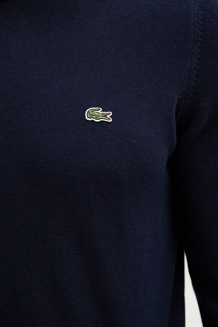 Lacoste pulover moški bombažen AH1985 mornarsko modra