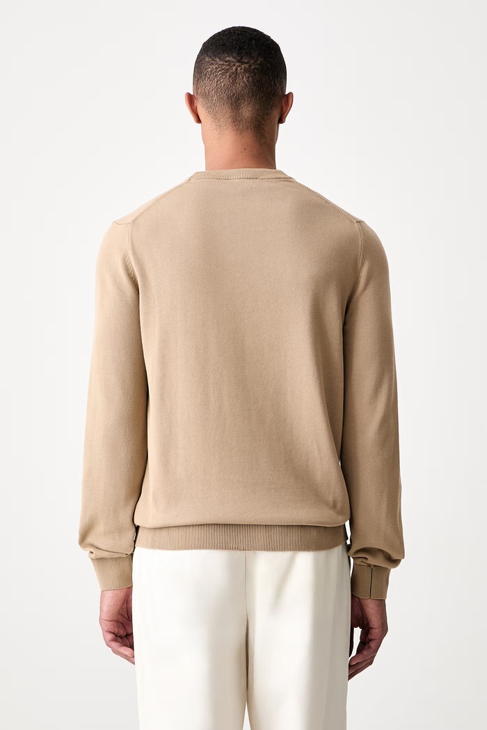 Odzież Lacoste sweter męski bawełniany AH1985 brązowy