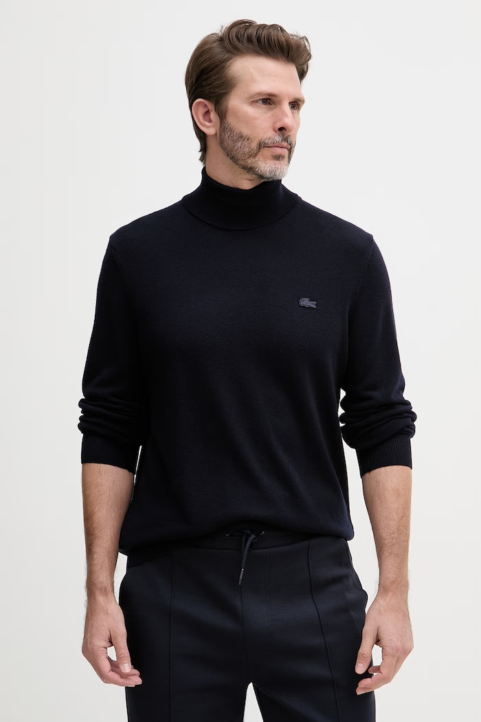 Lacoste golfowy męski wełniany granatowy AH1959
