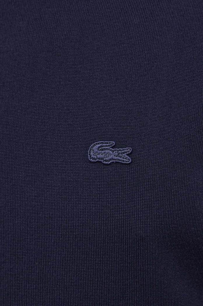 Lacoste cu guler înalt pentru bărbați din lână AH1959 bleumarin
