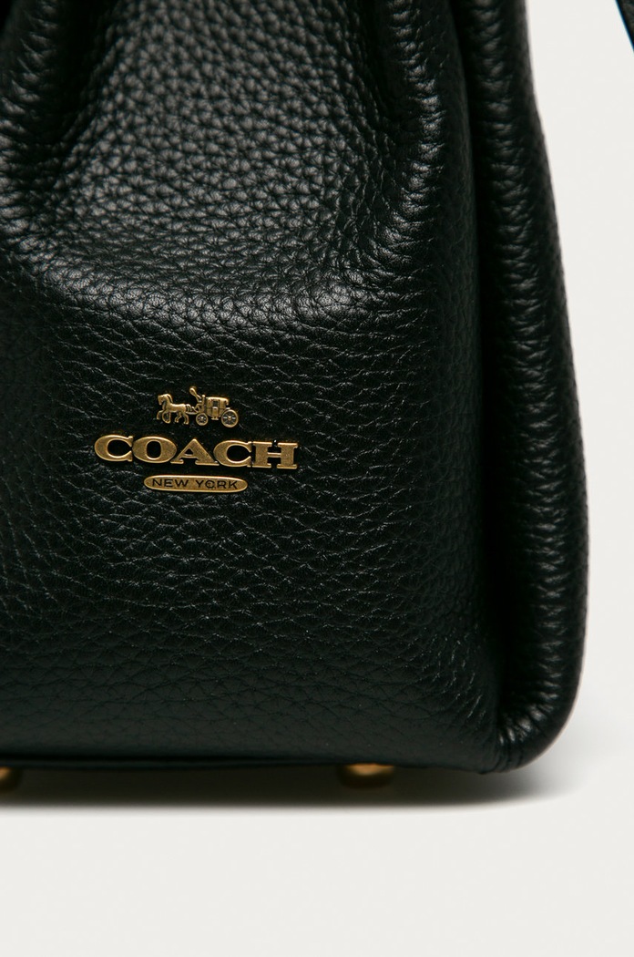 Kožená kabelka Coach černá 93811