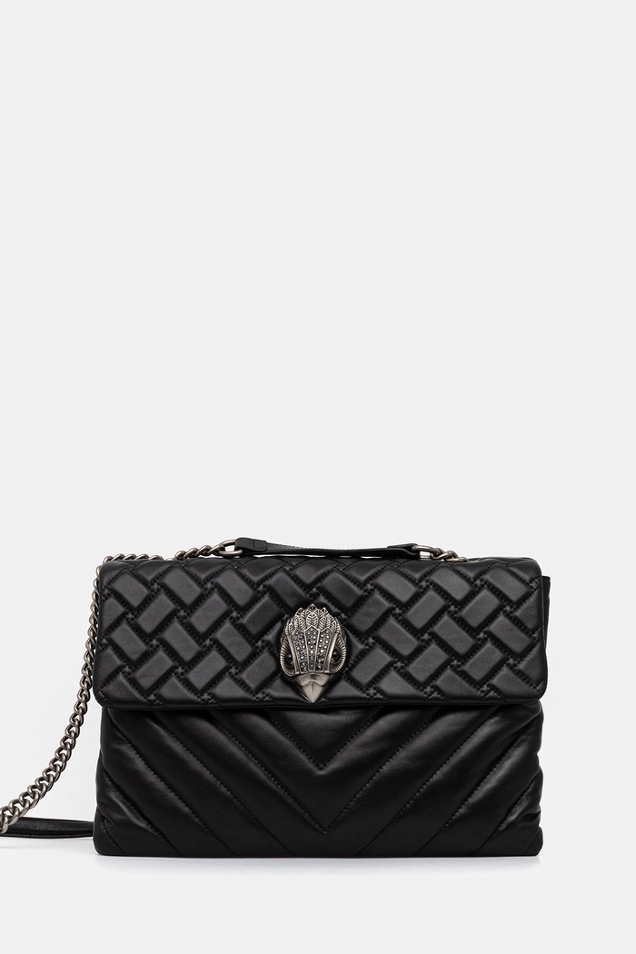Kurt Geiger London - Kožená kabelka usňová koža čierna 1100500109.00