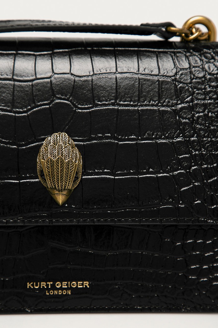 Kurt Geiger London - Кожена чанта 2888500119.00 черен AW20