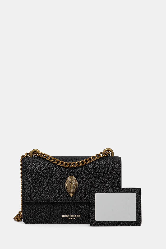 Kurt Geiger London - Torebka skórzana nie mieści A4 czarny 2888700109.00