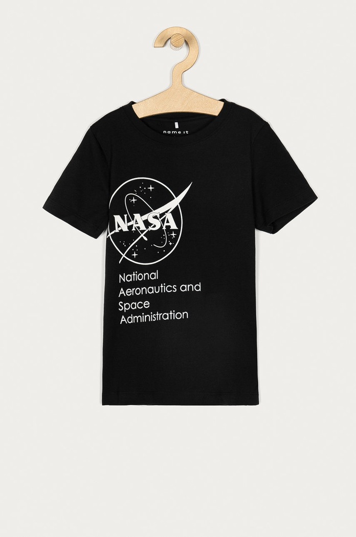 Name it - T-shirt dziecięcy 116-152 cm nadruk czarny 13182344
