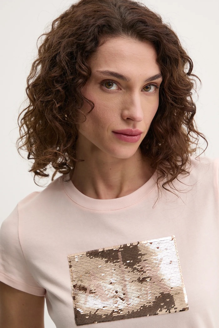 Bavlnené tričko Armani Exchange oranžová 8NYTDL.YJ73Z