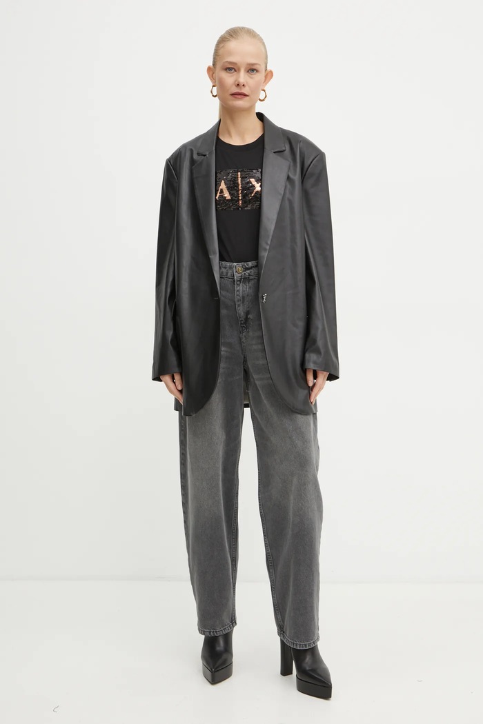 Bavlnené tričko Armani Exchange 8NYTDL.YJ73Z čierna AA00