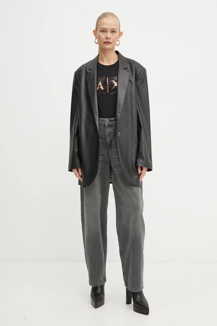 Bavlnené tričko Armani Exchange 8NYTDL.YJ73Z čierna AA00