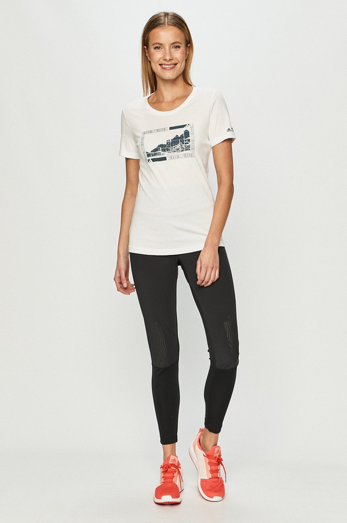 adidas Performance - T-shirt GK7351 GK7351 biały AW20